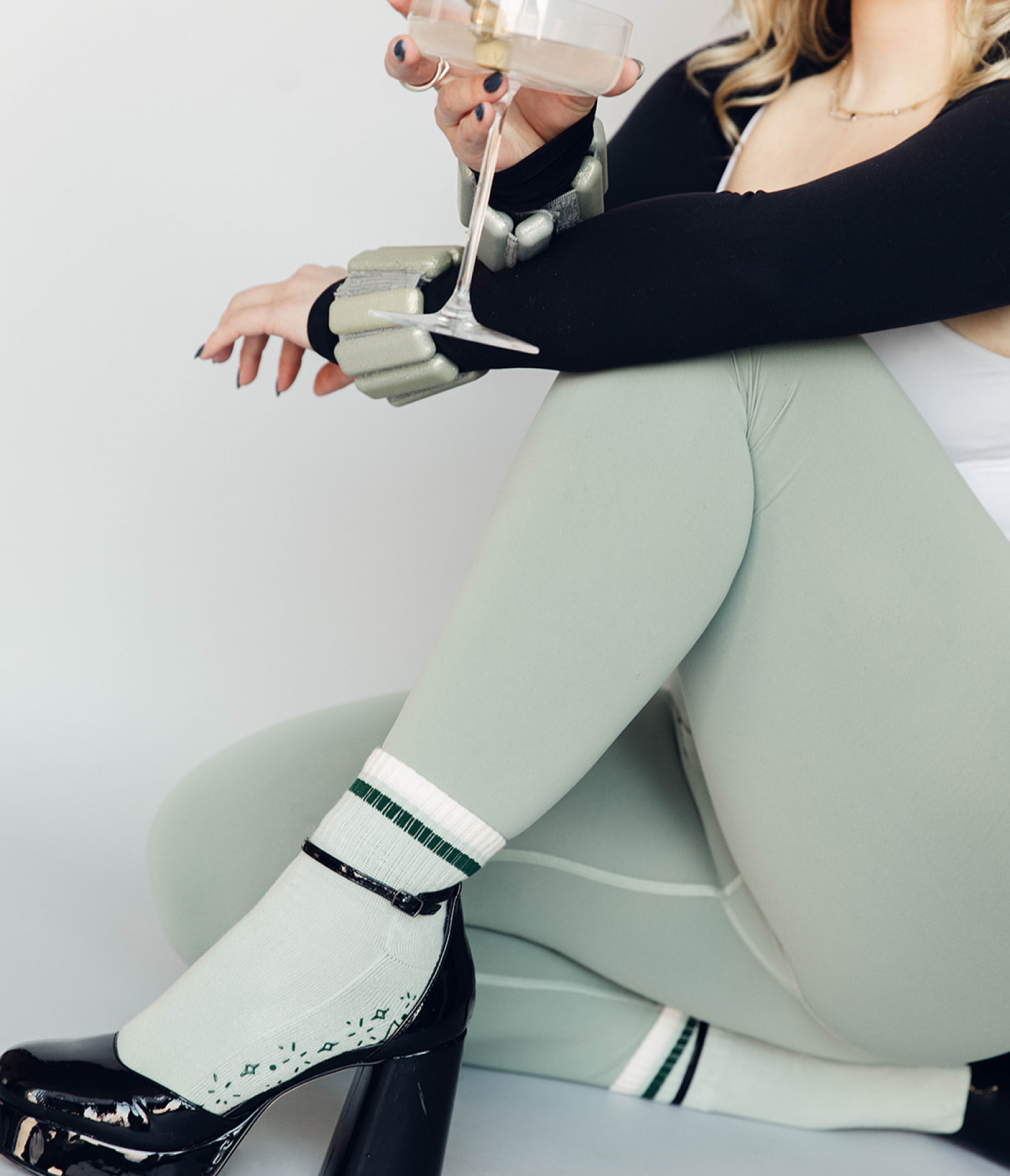 Sage Martini Pilates Sock